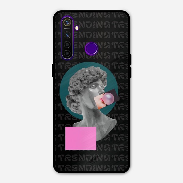 Trending Typo Metal Back Case for Realme 5 Pro