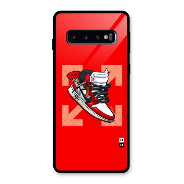 Trendy Air Shoes Glass Back Case for Galaxy S10