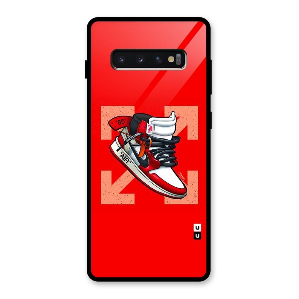 Trendy Air Shoes Glass Back Case for Galaxy S10 Plus