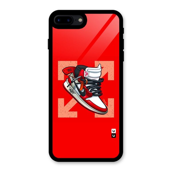 Trendy Air Shoes Glass Back Case for iPhone 8 Plus