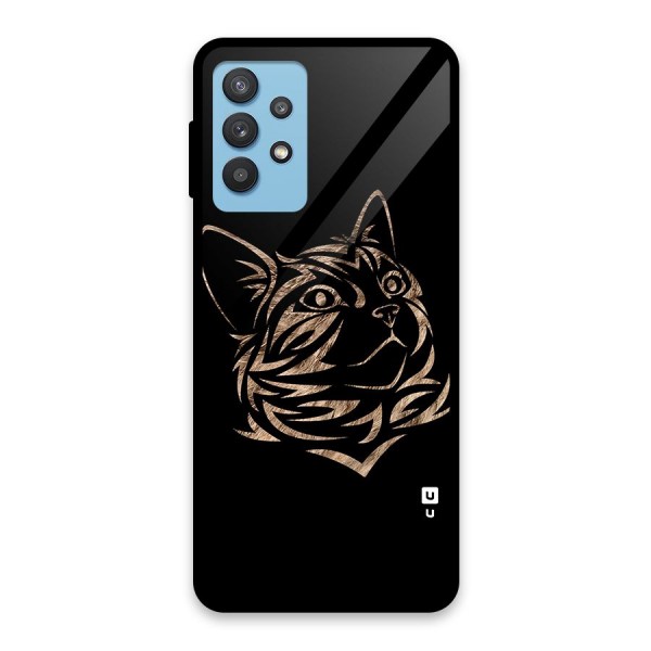 Tribal Cat Glass Back Case for Galaxy M32 5G