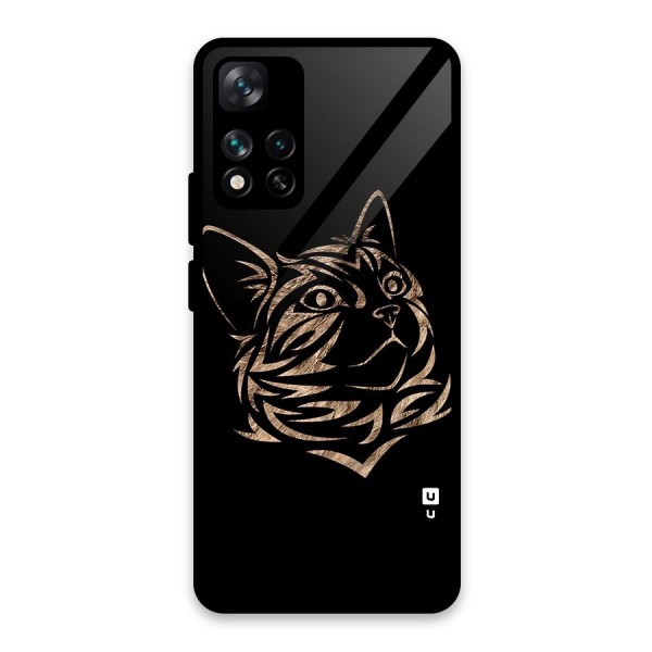 Tribal Cat Glass Back Case for Xiaomi 11i HyperCharge 5G
