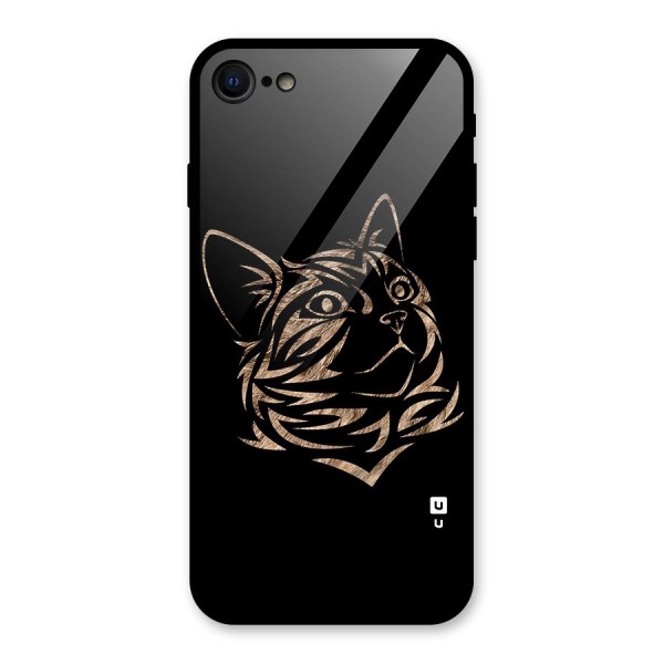 Tribal Cat Glass Back Case for iPhone SE 2022