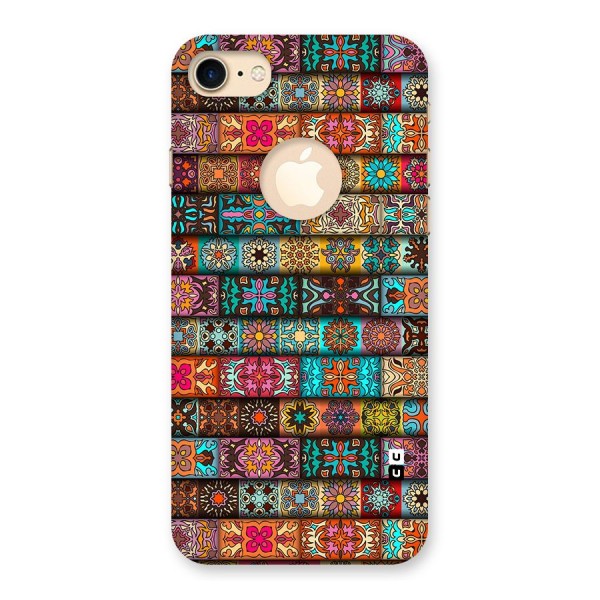 Tribal Seamless Pattern Vintage Decorative Back Case for iPhone 7 Logo Cut
