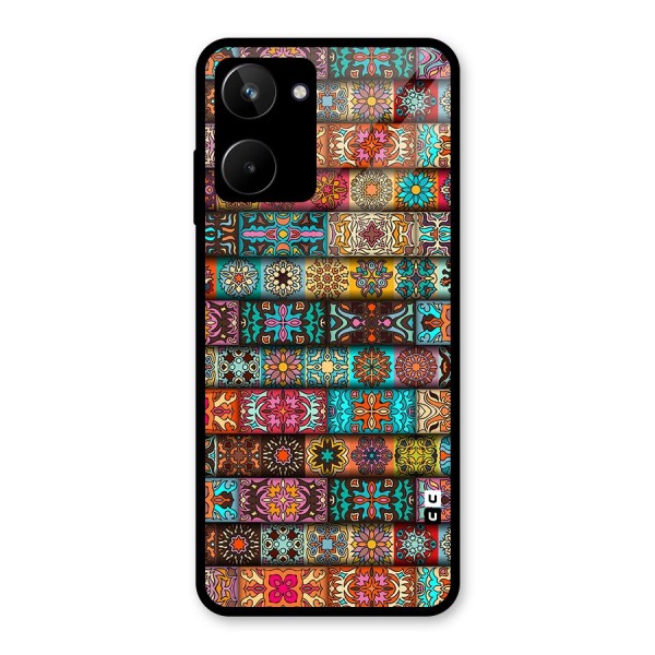 Tribal Seamless Pattern Vintage Decorative Glass Back Case for Realme 10