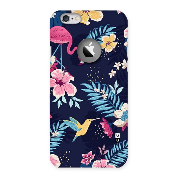 Tropical Flamingo Pattern Back Case for iPhone 6 Logo Cut