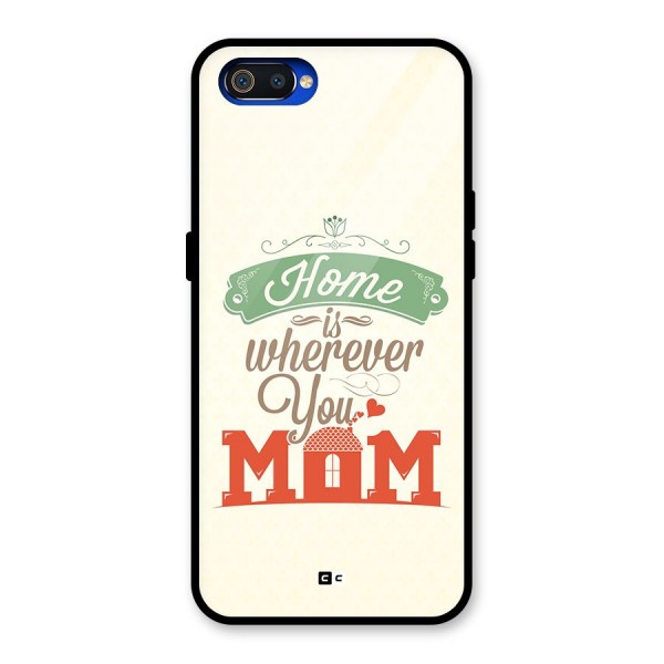 True Home Glass Back Case for Realme C2