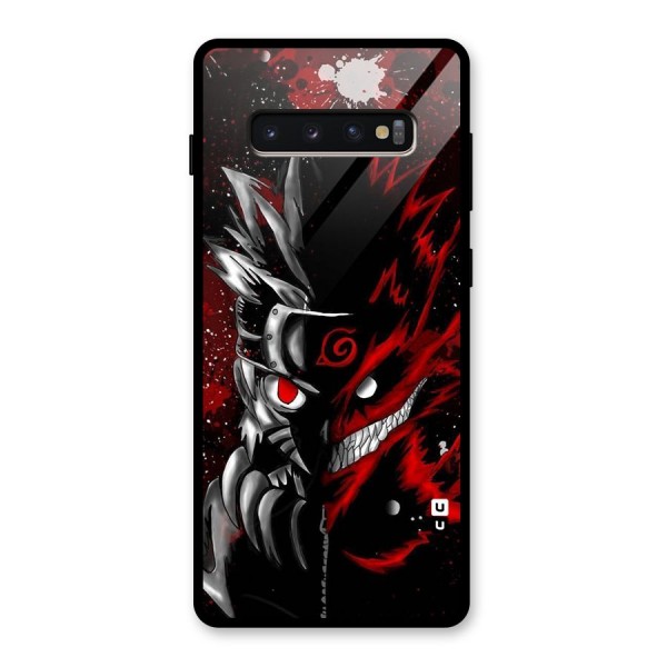 Two Face Naruto Glass Back Case for Galaxy S10 Plus