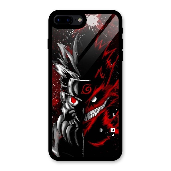 Two Face Naruto Glass Back Case for iPhone 8 Plus