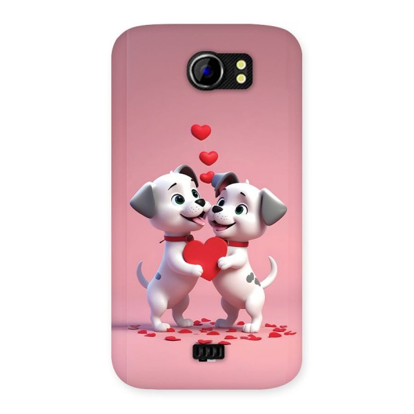 Two Puppies Together Back Case for Canvas 2 A110