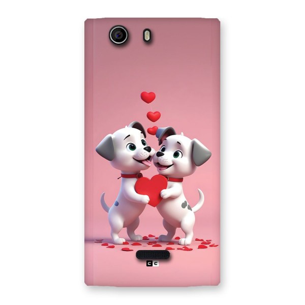 Two Puppies Together Back Case for Canvas Nitro 2 E311