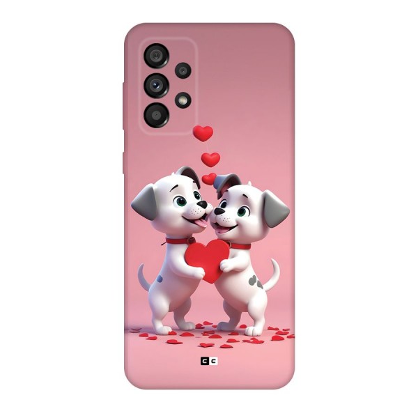 Two Puppies Together Back Case for Galaxy A73 5G