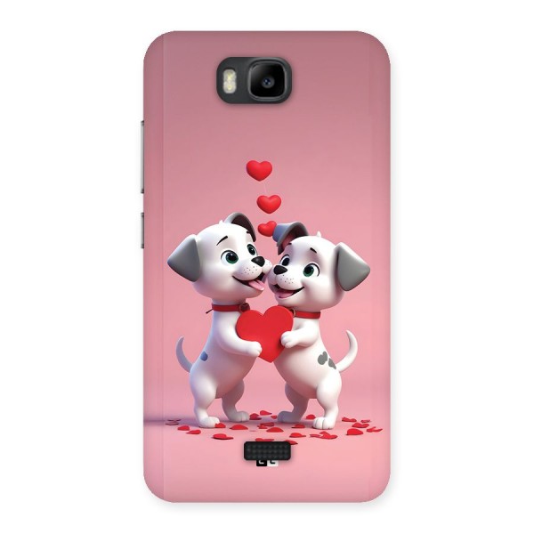 Two Puppies Together Back Case for Honor Bee