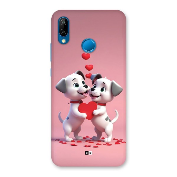 Two Puppies Together Back Case for Huawei P20 Lite