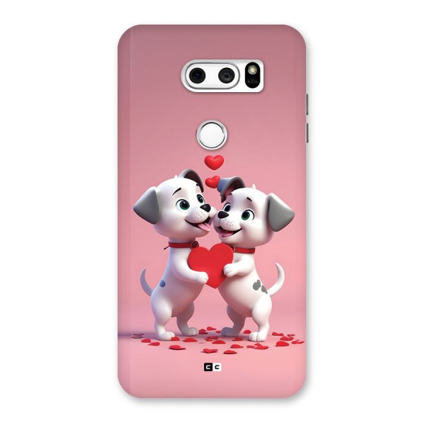 Two Puppies Together Back Case for LG V30