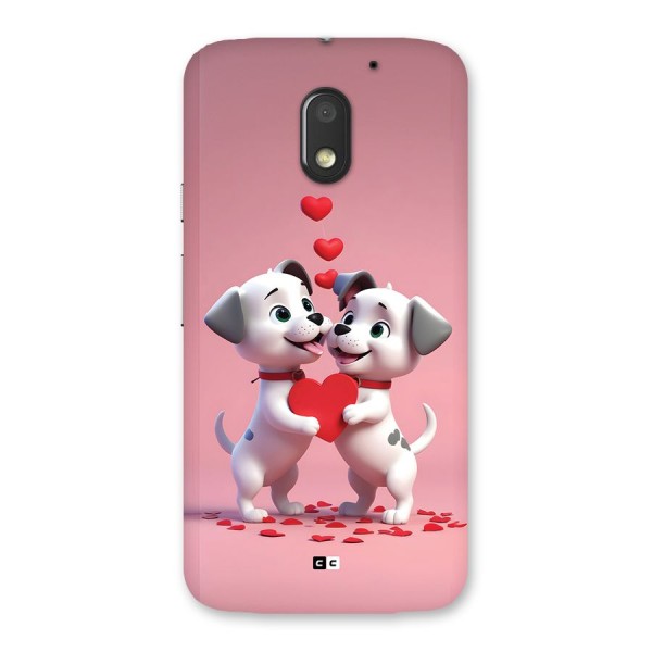 Two Puppies Together Back Case for Moto E3 Power