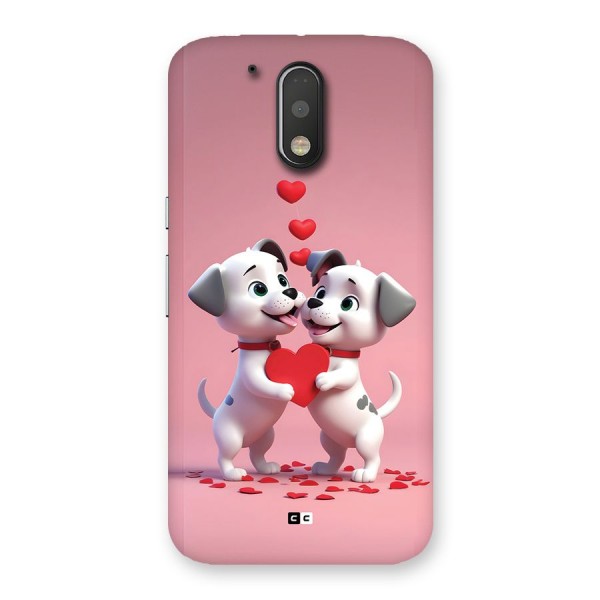 Two Puppies Together Back Case for Moto G4 Plus