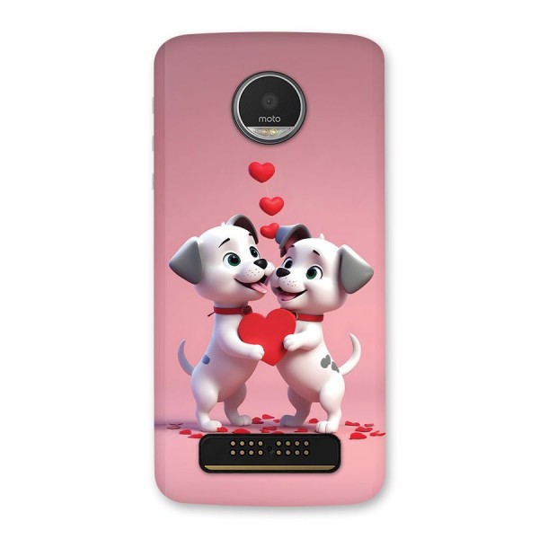 Two Puppies Together Back Case for Moto Z Play