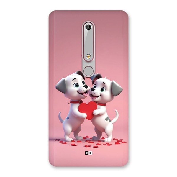 Two Puppies Together Back Case for Nokia 6.1