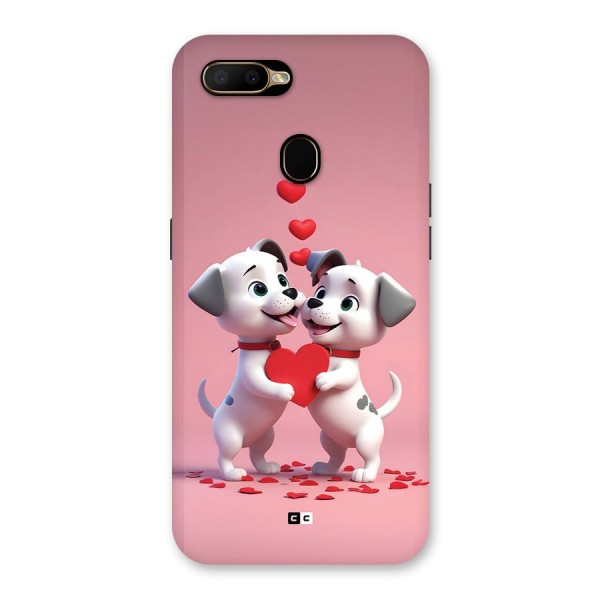 Two Puppies Together Back Case for Oppo A5s