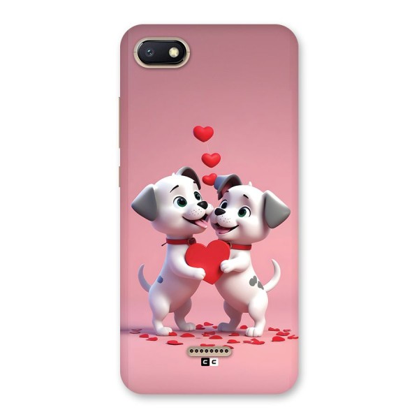 Two Puppies Together Back Case for Redmi 6A