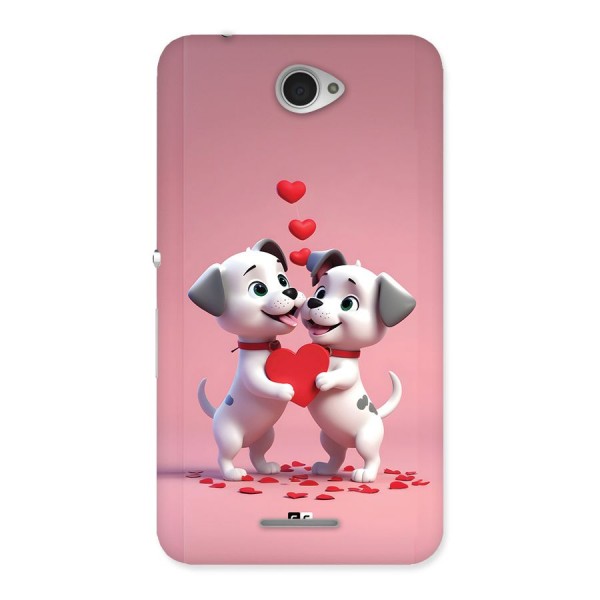 Two Puppies Together Back Case for Xperia E4