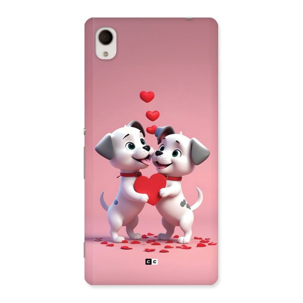 Two Puppies Together Back Case for Xperia M4