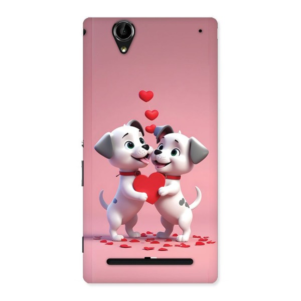 Two Puppies Together Back Case for Xperia T2