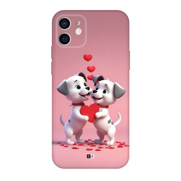 Two Puppies Together Back Case for iPhone 12