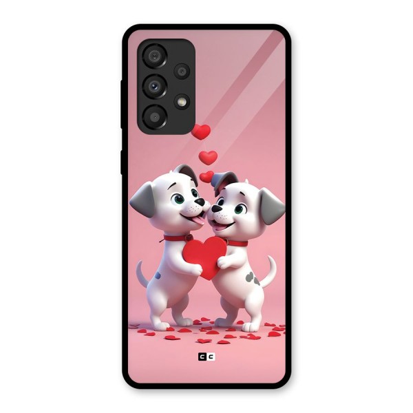 Two Puppies Together Glass Back Case for Galaxy A33 5G