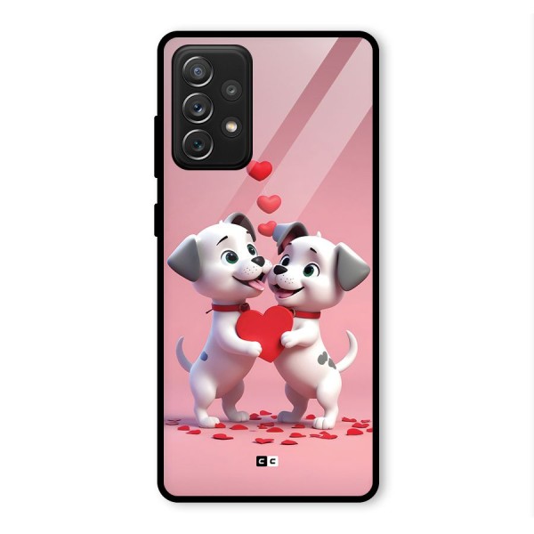 Two Puppies Together Glass Back Case for Galaxy A72