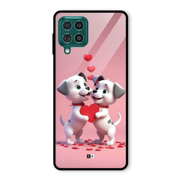 Two Puppies Together Glass Back Case for Galaxy F62