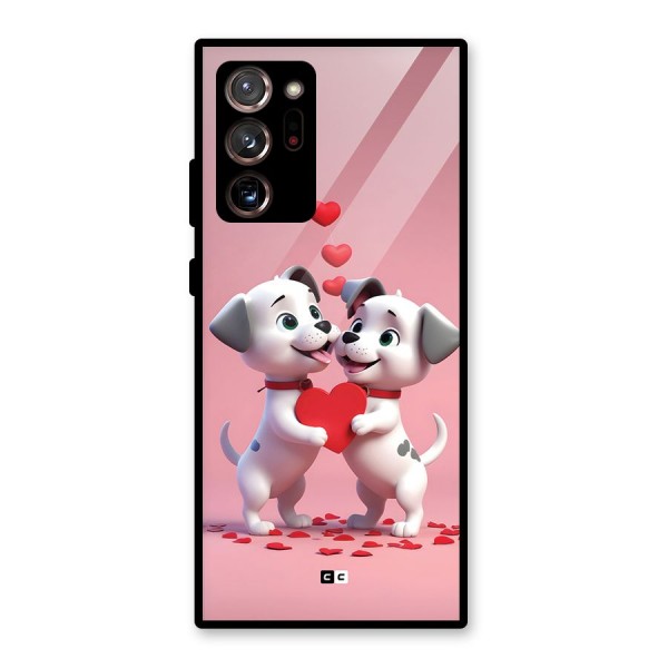 Two Puppies Together Glass Back Case for Galaxy Note 20 Ultra 5G