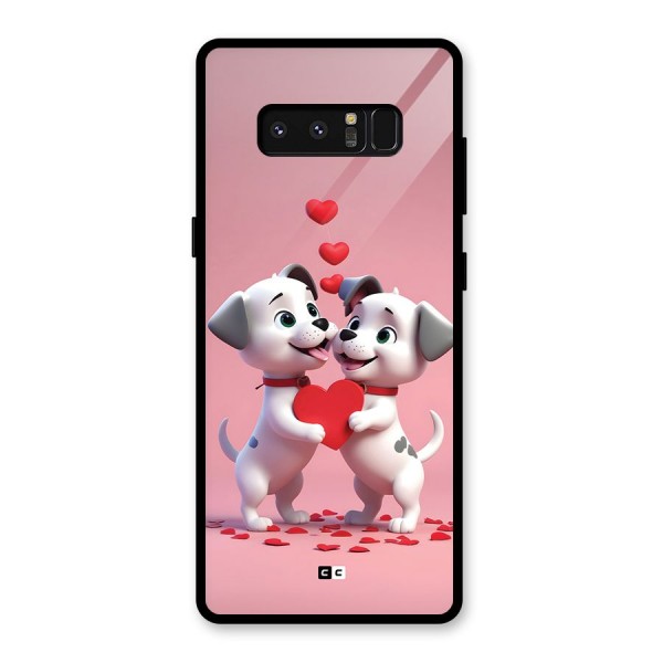 Two Puppies Together Glass Back Case for Galaxy Note 8