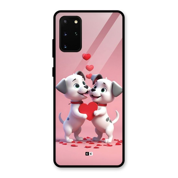 Two Puppies Together Glass Back Case for Galaxy S20 Plus