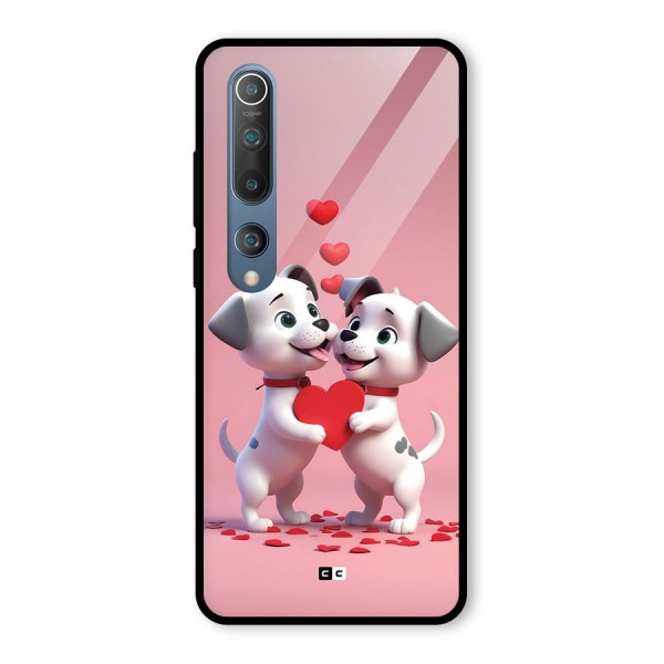 Two Puppies Together Glass Back Case for Mi 10