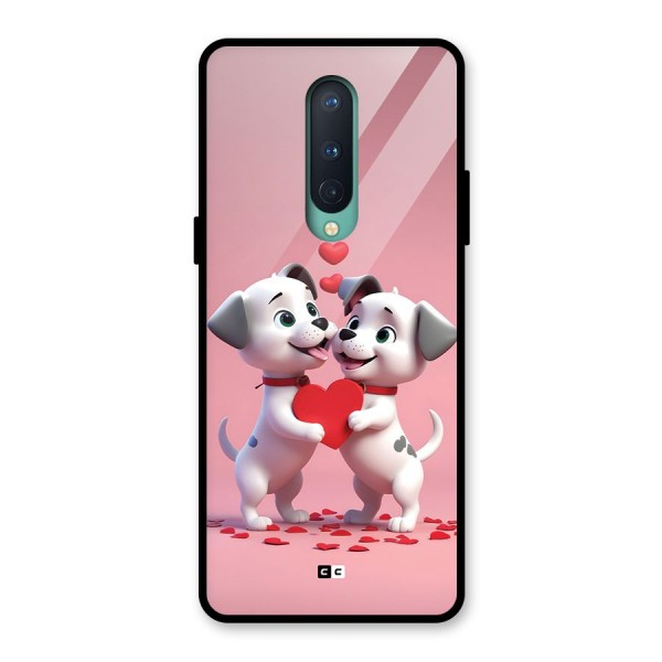 Two Puppies Together Glass Back Case for OnePlus 8
