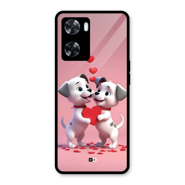 Two Puppies Together Glass Back Case for Oppo A77