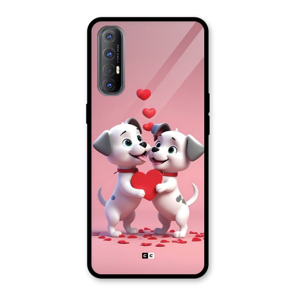 Two Puppies Together Glass Back Case for Oppo Reno3 Pro