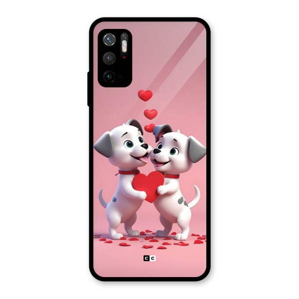 Two Puppies Together Glass Back Case for Poco M3 Pro 5G