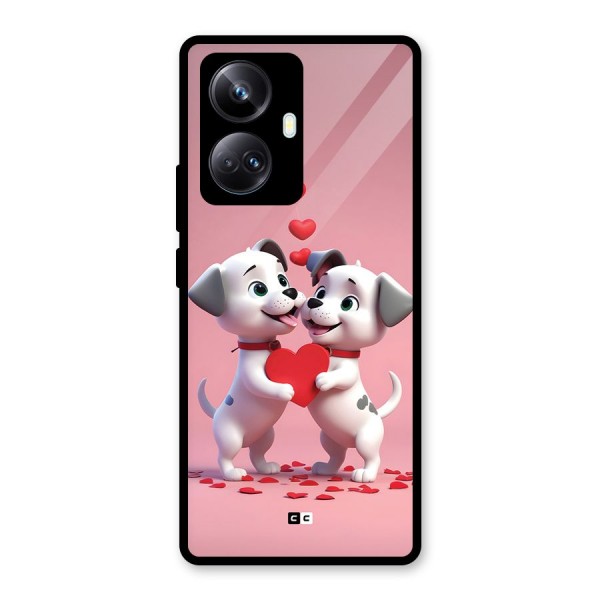 Two Puppies Together Glass Back Case for Realme 10 Pro Plus