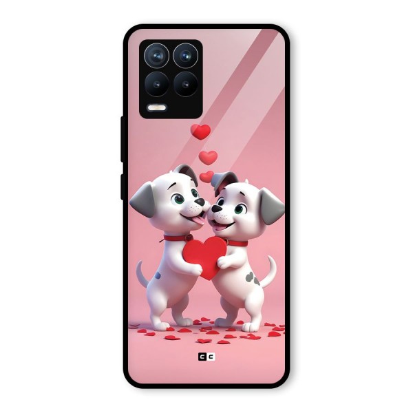 Two Puppies Together Glass Back Case for Realme 8