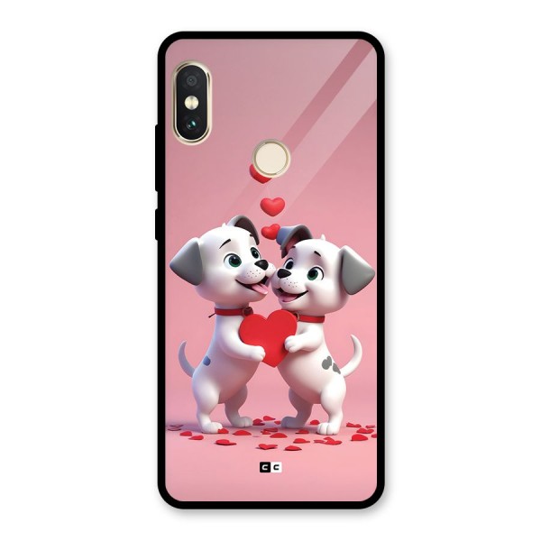 Two Puppies Together Glass Back Case for Redmi Note 5 Pro