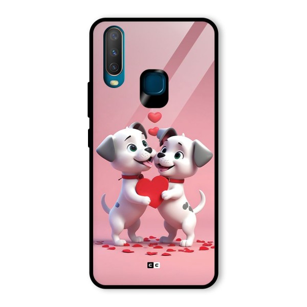 Two Puppies Together Glass Back Case for Vivo Y12