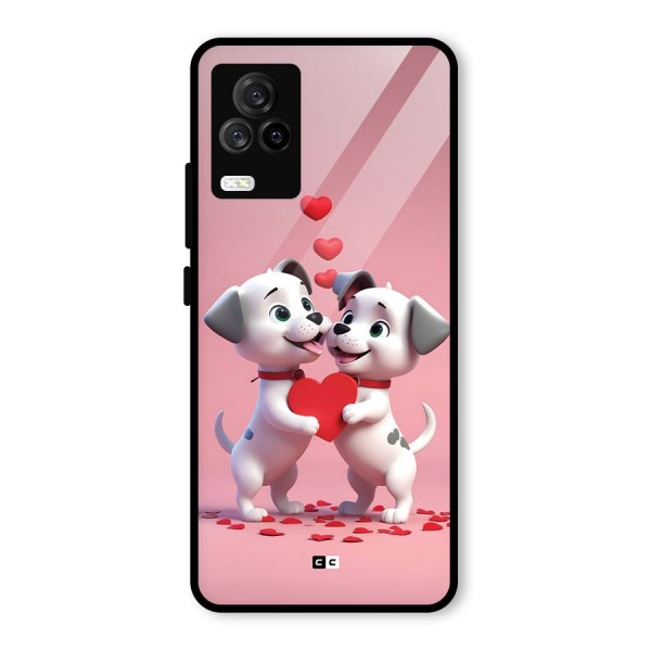 Two Puppies Together Glass Back Case for Vivo iQOO 7 Legend 5G