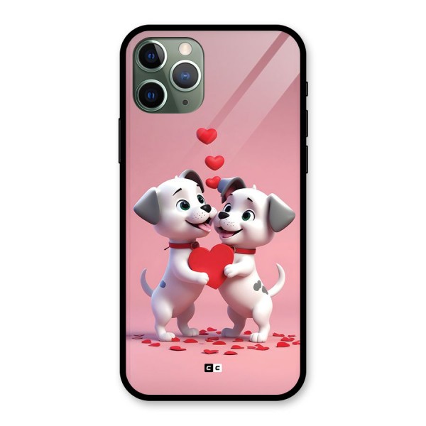 Two Puppies Together Glass Back Case for iPhone 11 Pro