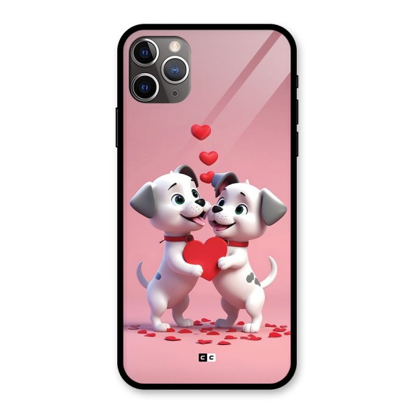 Two Puppies Together Glass Back Case for iPhone 11 Pro Max