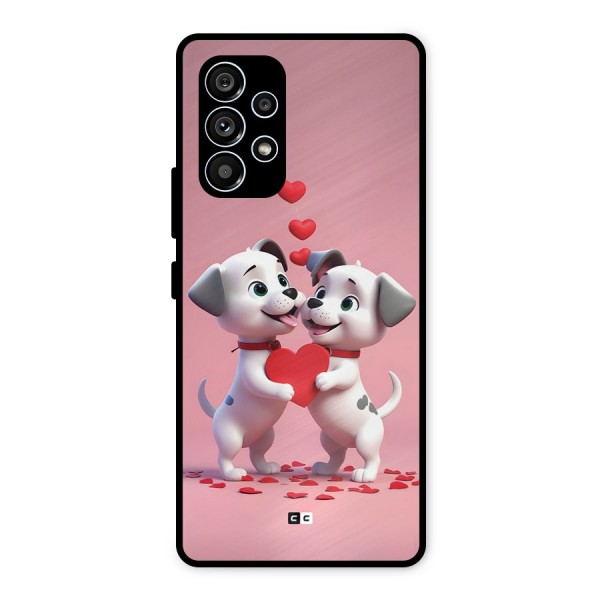 Two Puppies Together Metal Back Case for Galaxy A53 5G