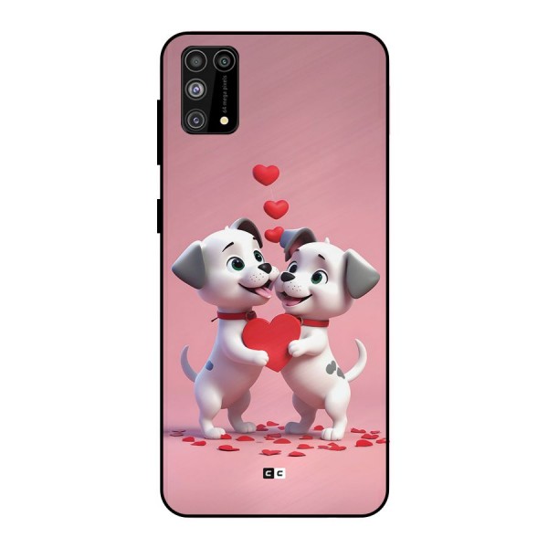 Two Puppies Together Metal Back Case for Galaxy F41