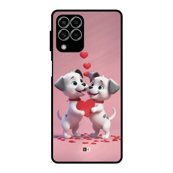 Two Puppies Together Metal Back Case for Galaxy M33